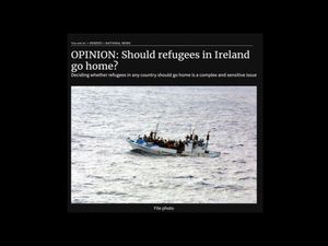 Screengrab from a syndicated opinion piece in Irish newspapers written by Chat GPT